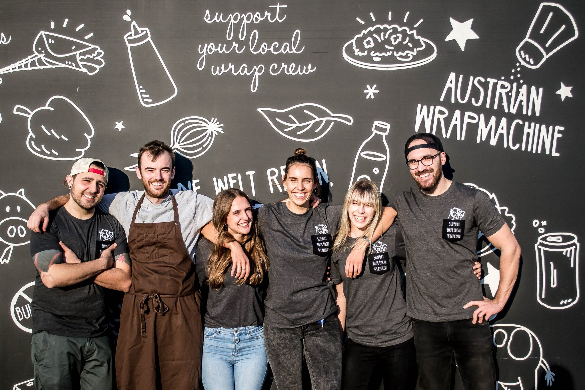 Das Wrapstars Gründerteam und langjährige Mitarbeiter:innen