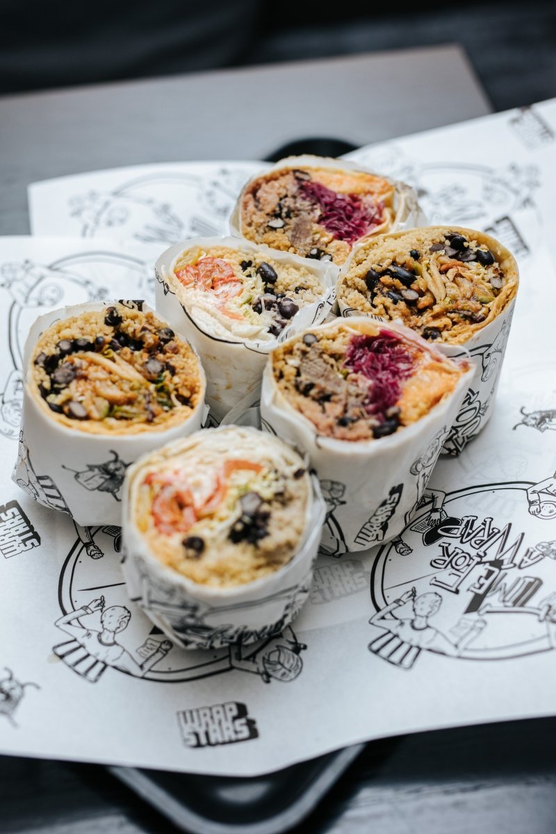 A mix of different Wrap bites