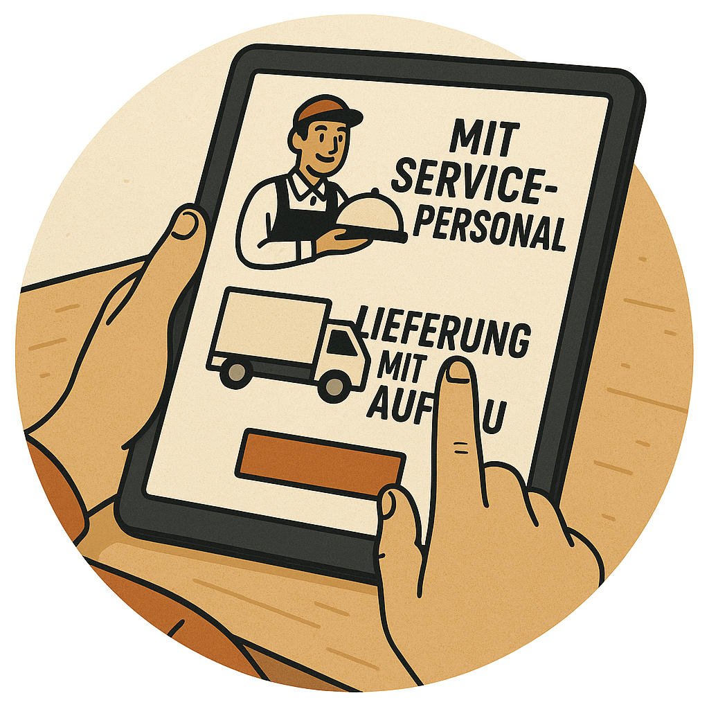 Illustration showing the two service options